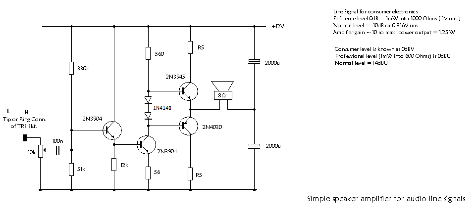 Simple Line Amplifier Circuit